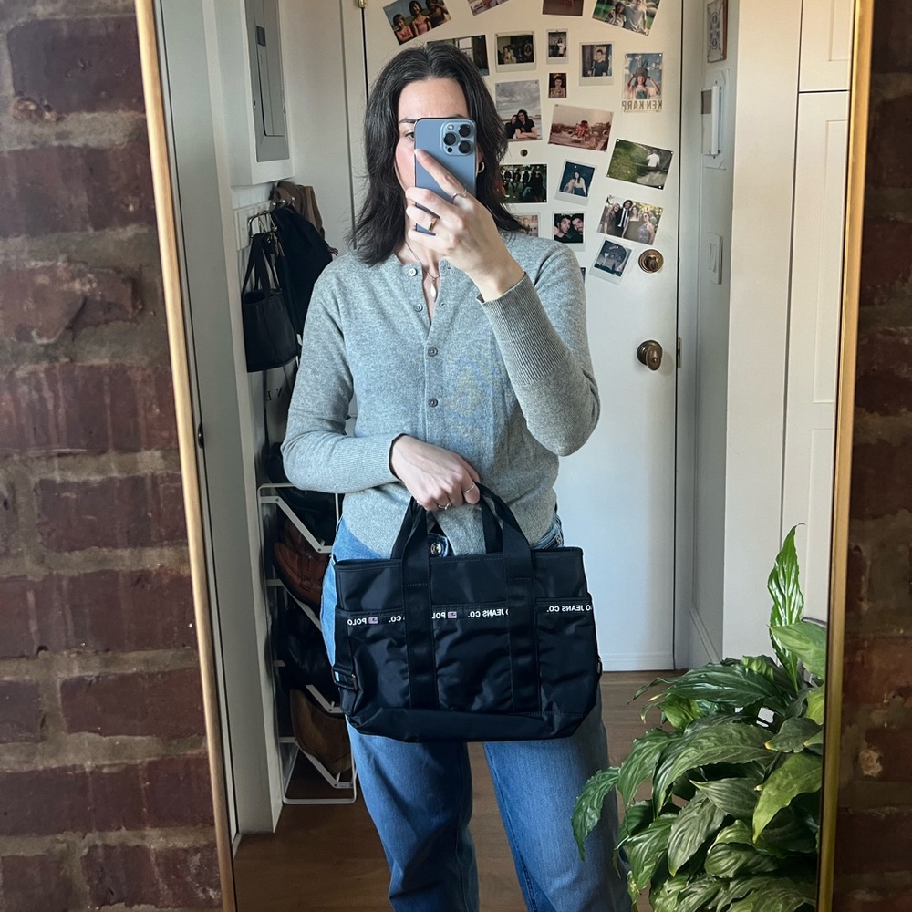 Vintage 90s black Polo Jean Co. Ralph Lauren tote